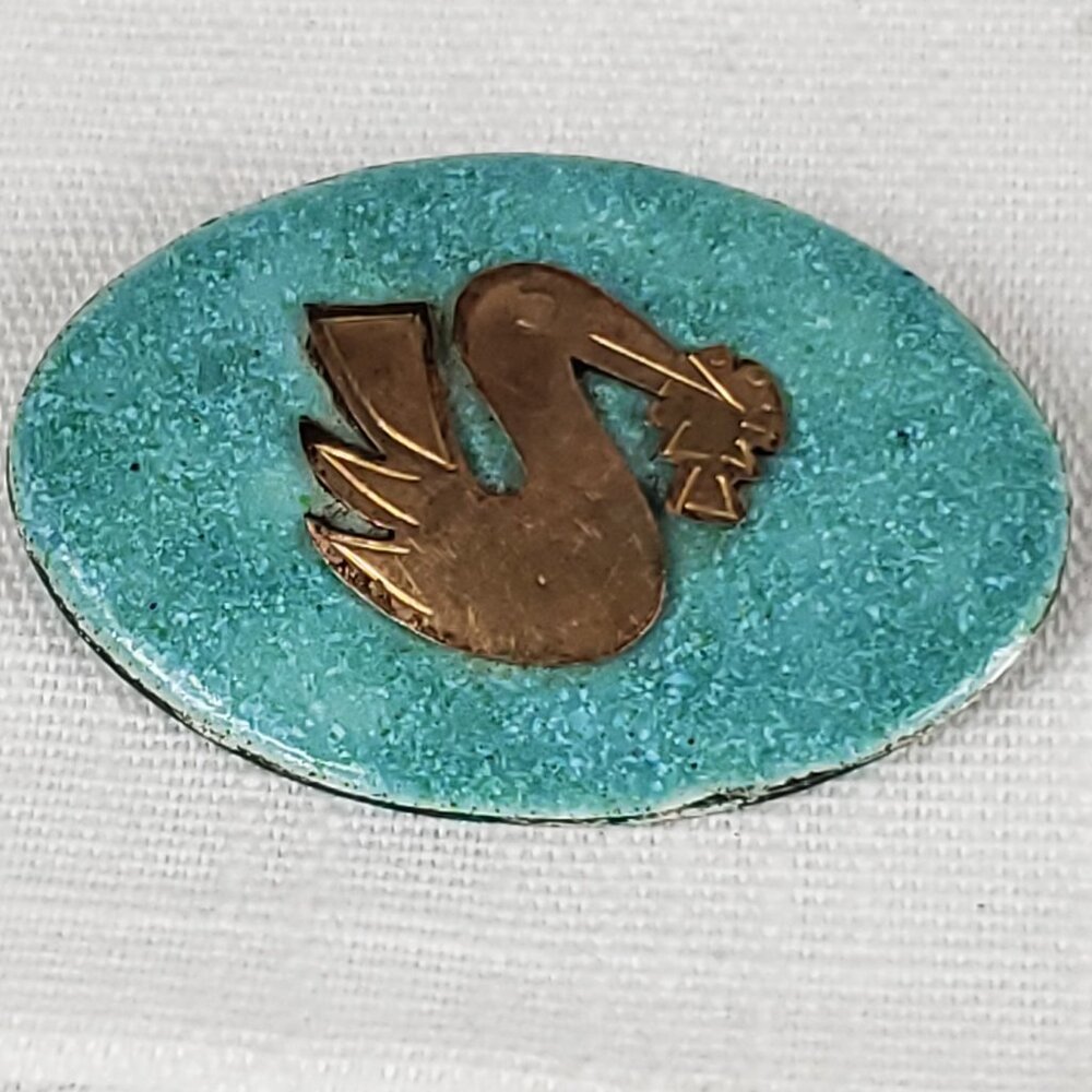 Peruvian Condor/Bird 18K 925 MM Gold Sterling Vintage Pin Brooch